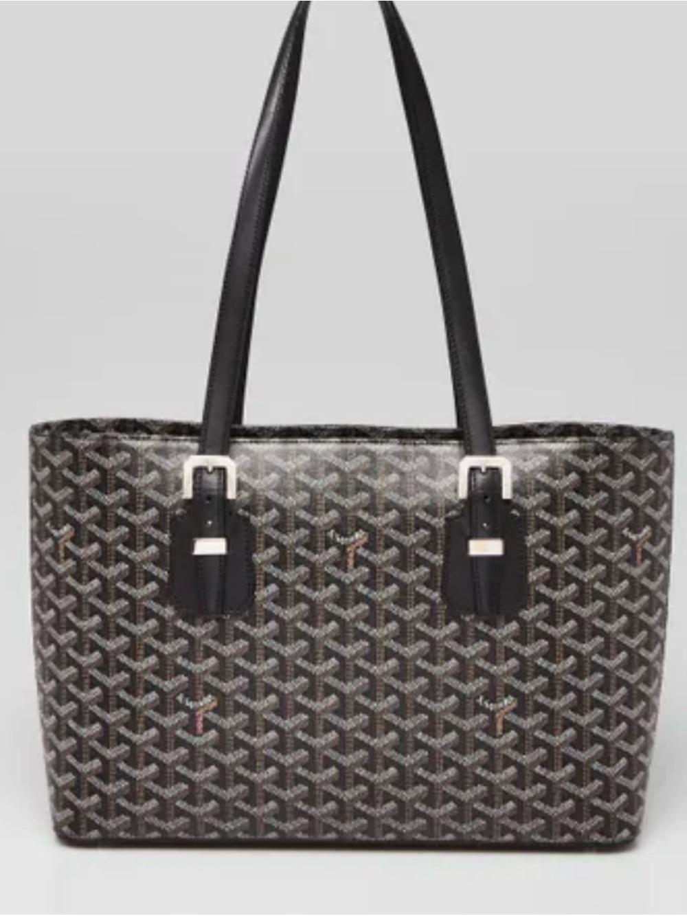 Goyard Black Chevron Coated Canvas Tote – Rare & Pristine Condition